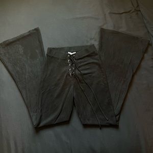 Beardance Disco Black velvet Bell bottom pants size M